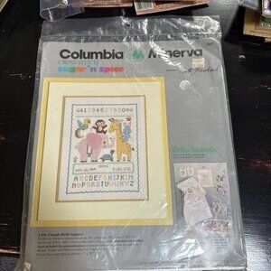CM Columbia Minerva Crosstitch Sever And Spice Little Friends Birth  unopened